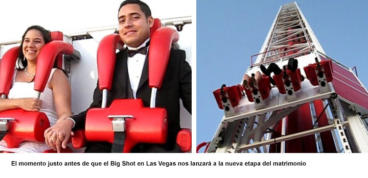 Edgardo Flores y Alejandra Nazar listos para casarse en el Big Shot de Las Vegas