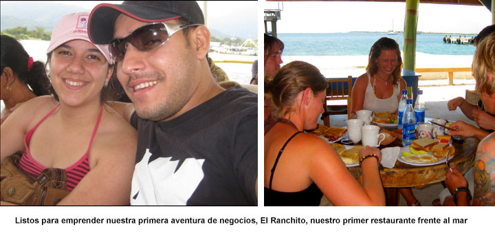 Restaurante El Ranchito en Utila, nuestro primer emprendimiento de pareja